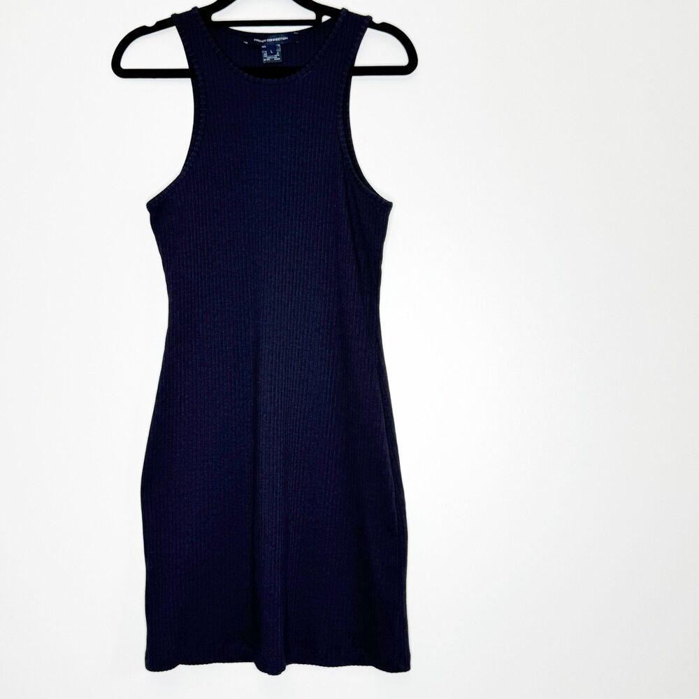 New French Connection Tommy Rib Jersey Sleeveless Mini Dress Women's Size Large
